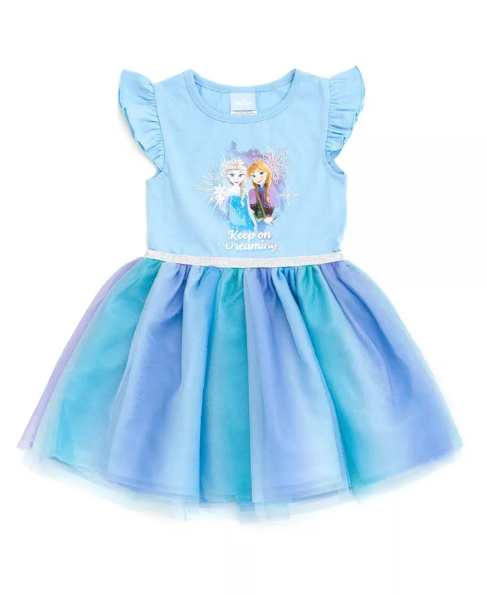 

Платье из тюля для девочек Toddler Girls Raya and the Last Dragon Mermaid Frozen Nightmare Before Christmas Disney, синий