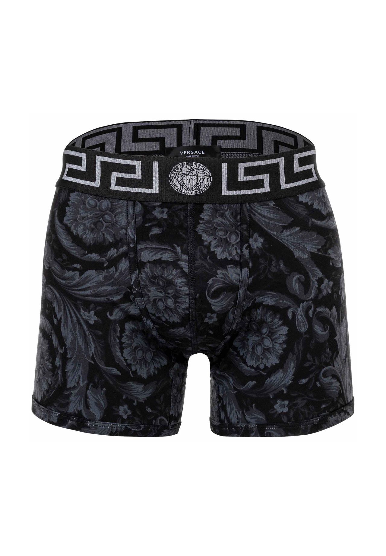 

Мужские длинные боксеры - TOPEKA, плавки, хлопок-эластичный, узор барокко VERSACE, цвет Schwarz/grau