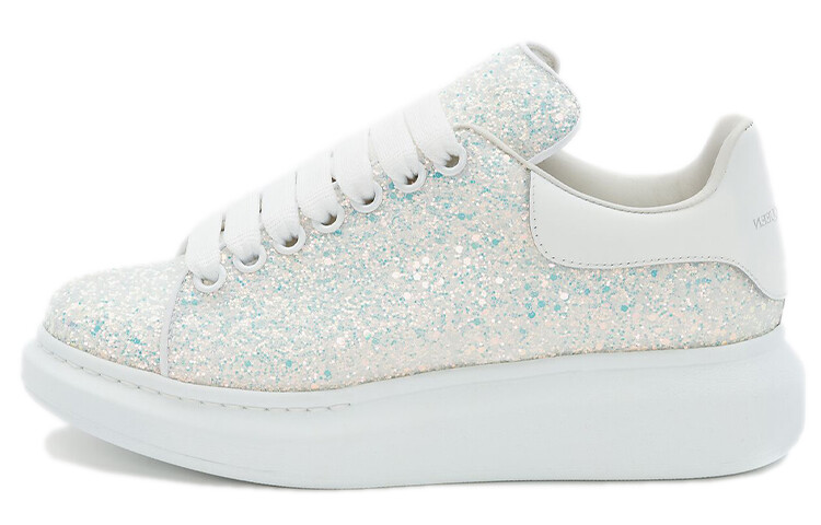 Кроссовки Alexander McQueen Oversized Glitter Sneaker 'Silver' Women's