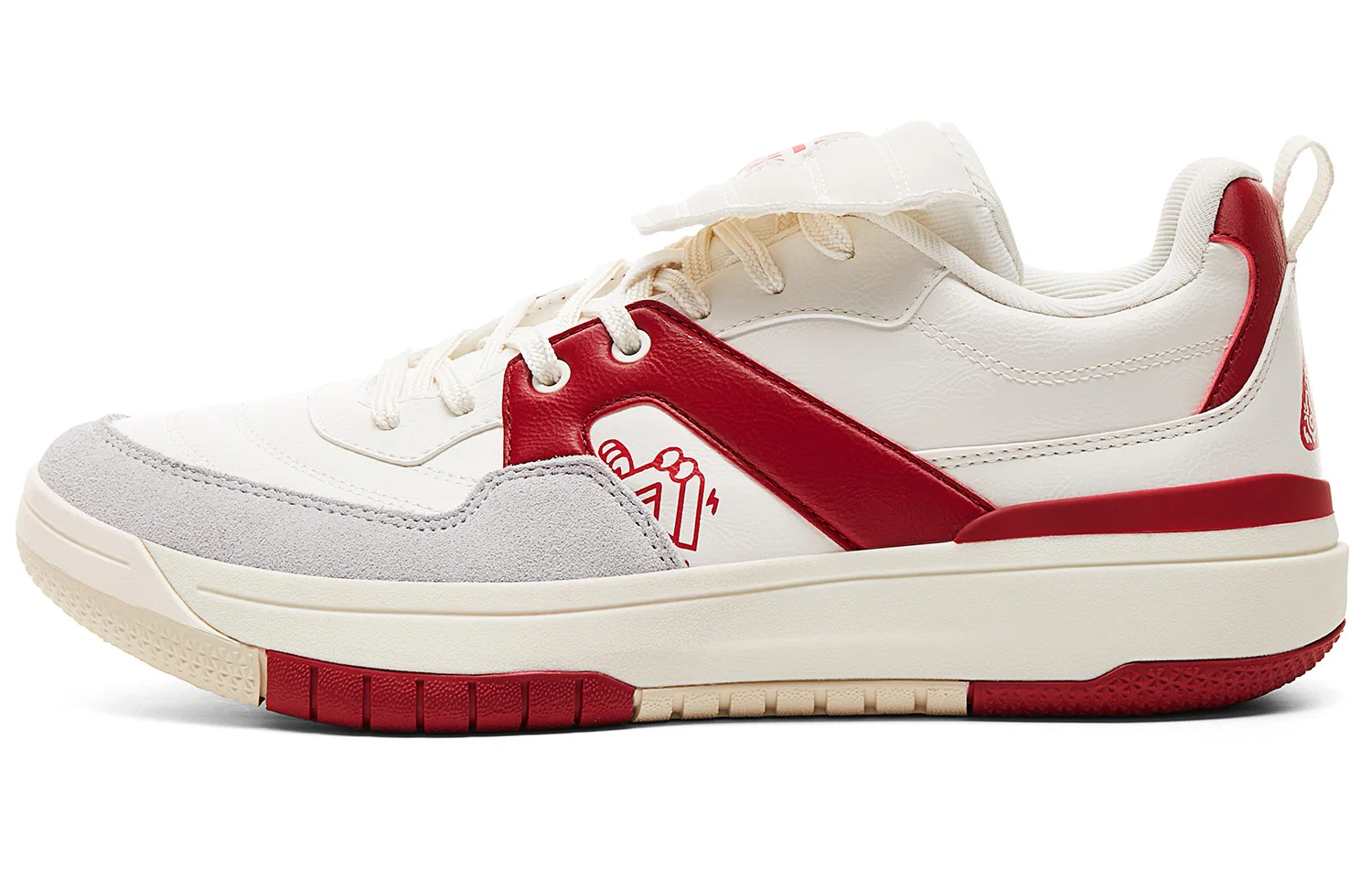 Кроссовки для скейтбординга PEAK Taichi 910 White Red
