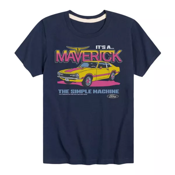 

Футболка Ford It's A Maverick для мальчиков 8-20 лет Licensed Character, синий