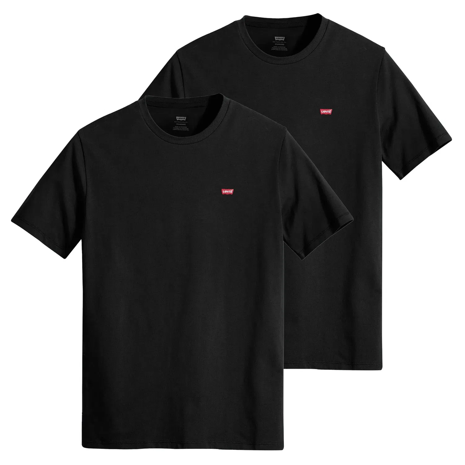 Футболка 2er Pack, хлопок, Levi's, черный