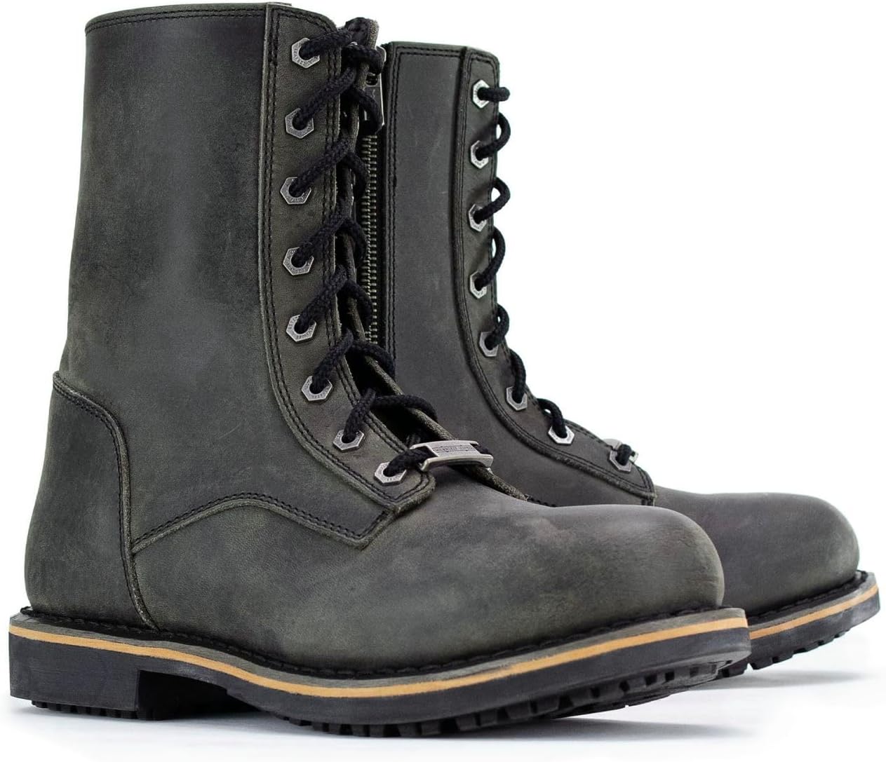 

Мужские высокие ботинки Milwaukee Leather MBM9065 в винтажном черном с шнуровкой - размер 9.5 ‎Milwaukee Leather