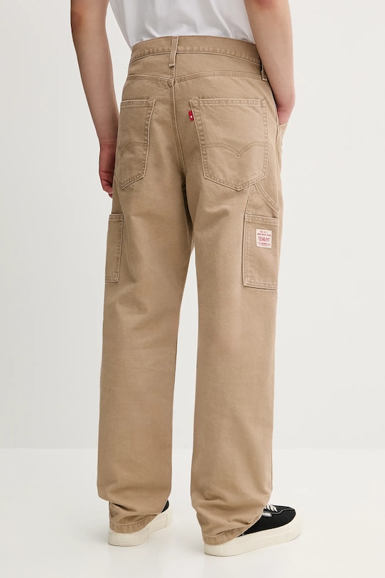 Свободные эластичные брюки CARPENTER из хлопка Levi'S, бежевый — фото 3