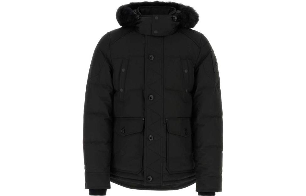 

Круглый остров пуховая куртка с капюшоном Moose Knuckles, черный