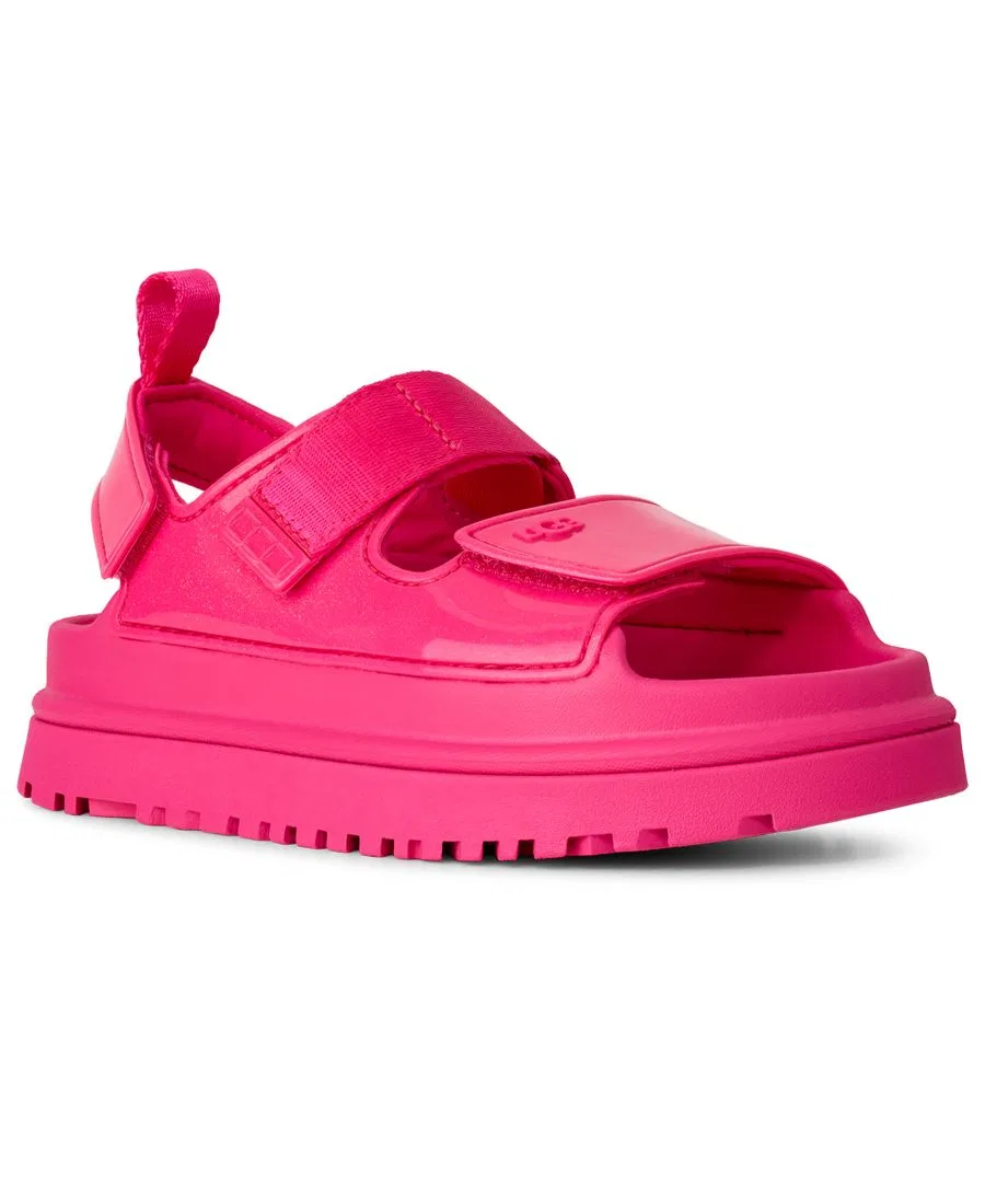 Детские сандалии GoldenGlow с блестками и открытым носком Ugg, коралловый