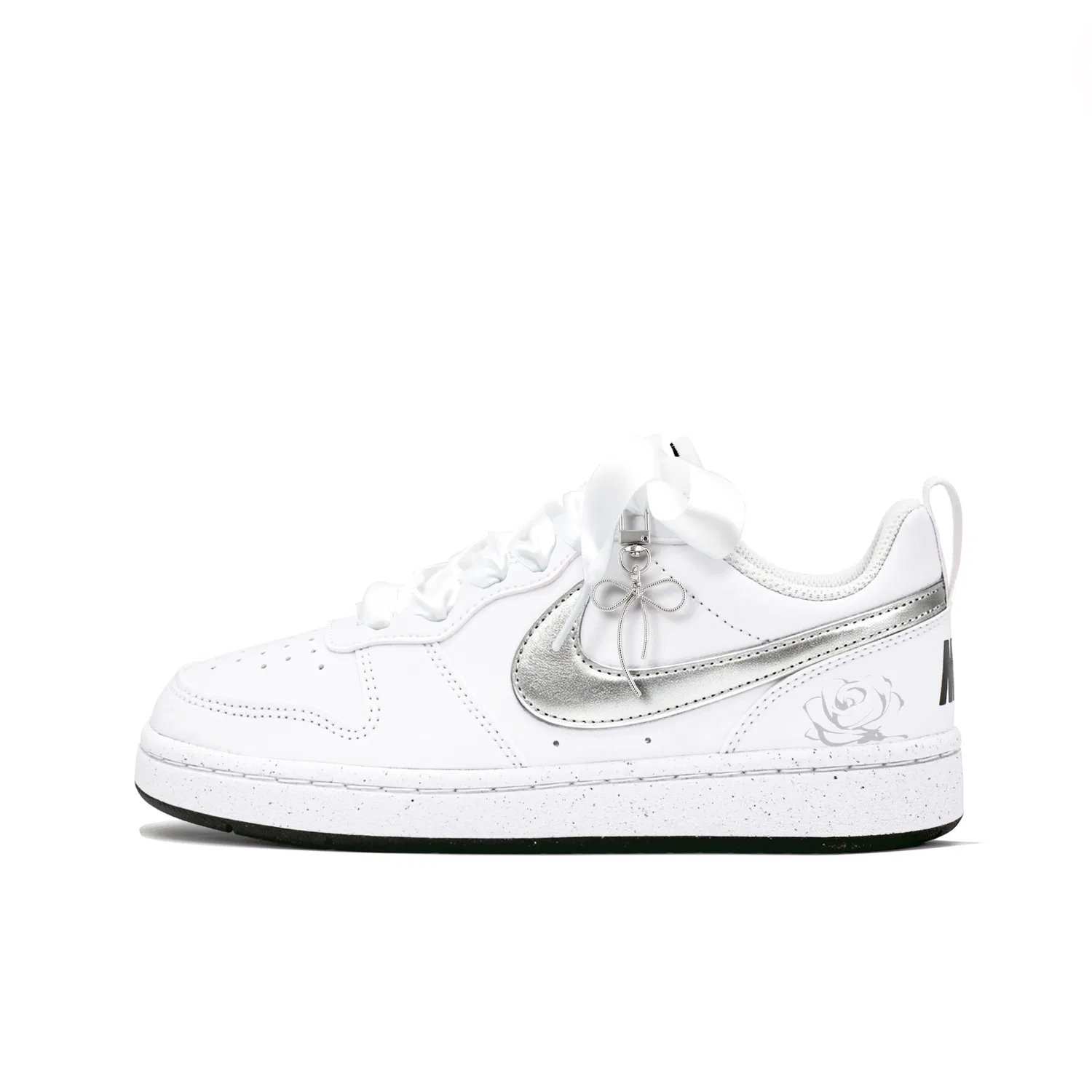 Кроссовки для скейтбординга Court Borough Kids, Nike, Silver White