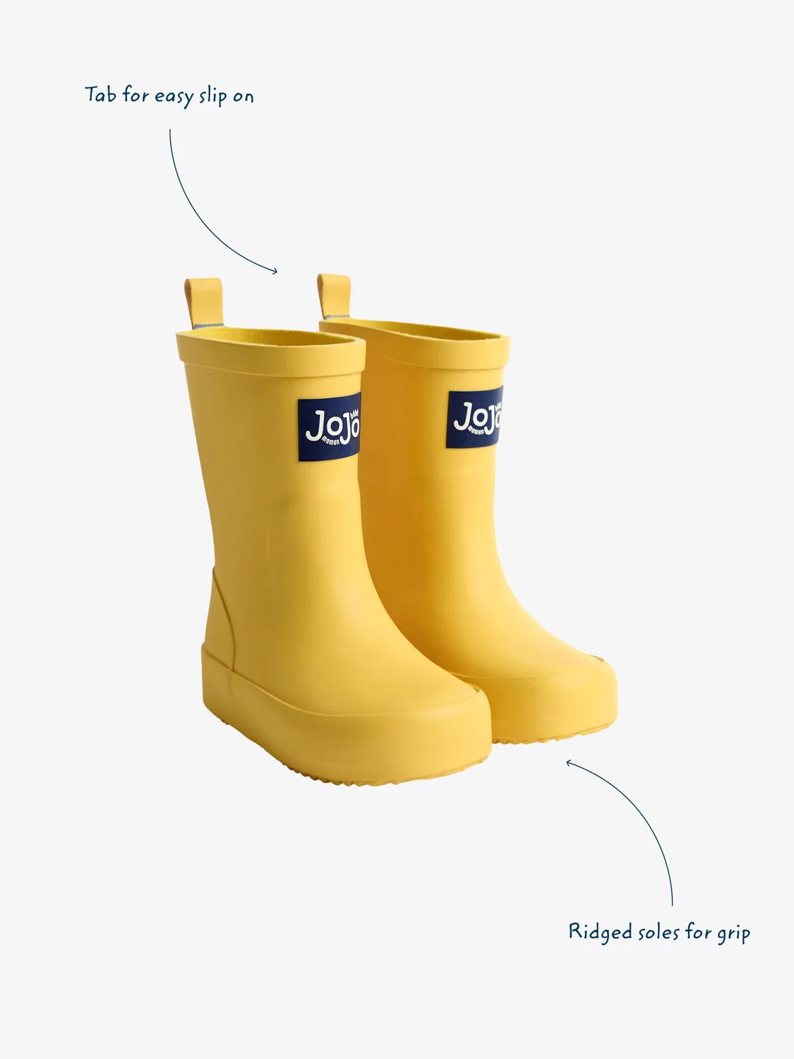 Резиновые сапоги Yellow Plain Wellies Jojo Maman Bébé, желтый — фото 3