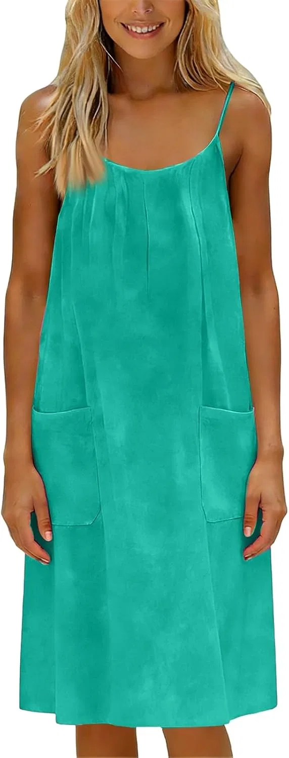 Женское пляжное платье с завязками на спине, Turquoise