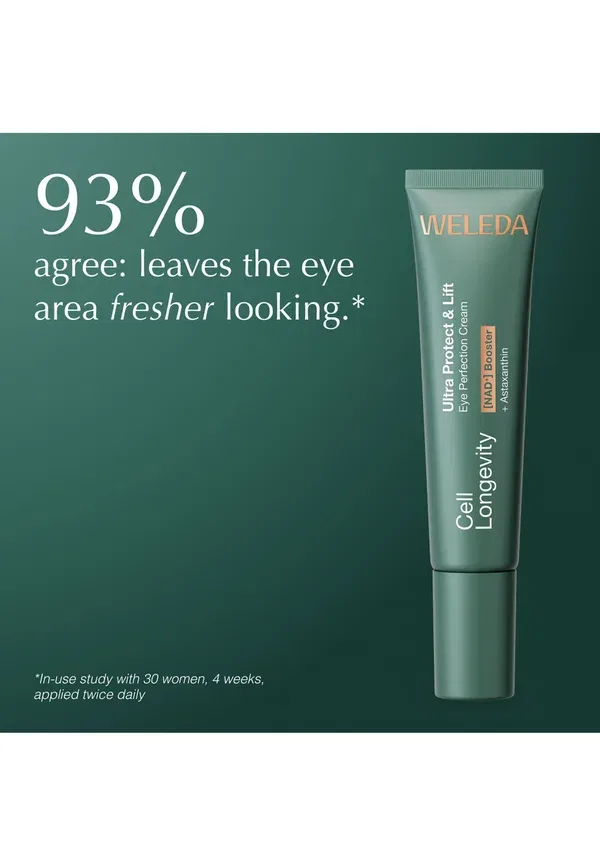 Крем для глаз с NAD+ booster Cell longevity ultra protect & lift eye cream Weleda 15 мл — фото 4