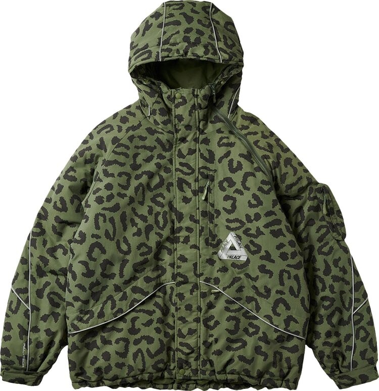 

Куртка Palace M-Tech Hooded Jacket 'Olive Cheetah', зеленый