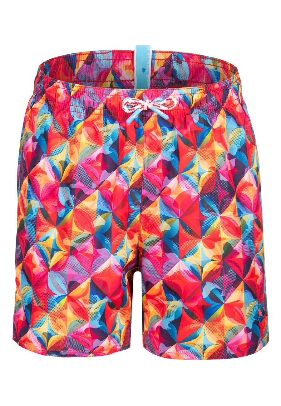 Пляжные шорты ARENA 'WATER PRINTS BEACH BOXER AO' красного цвета