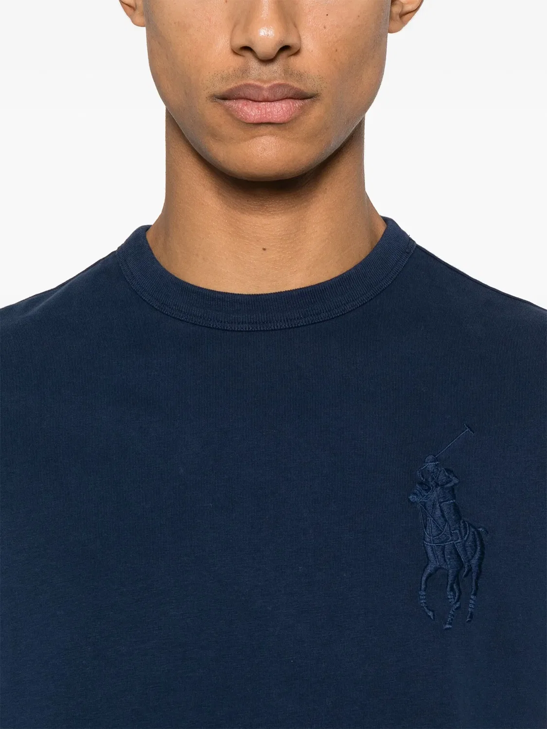 Polo Ralph Lauren Футболка Big Pony в оксфордском синем — фото 4