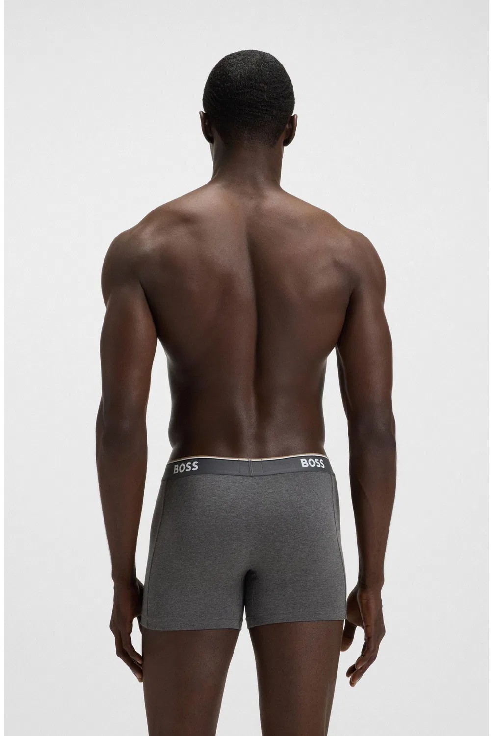 Мужские боксеры с принтом Power Boxer Shorts BOSS, Grey (Open Grey61) — фото 4
