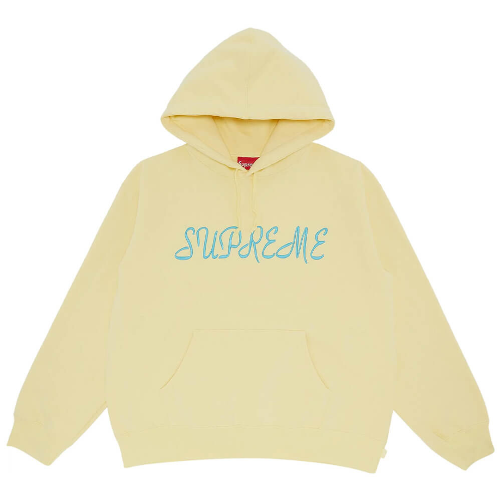 

Толстовка Supreme Script Hooded, светло-жёлтый, Желтый, Толстовка Supreme Script Hooded, светло-жёлтый