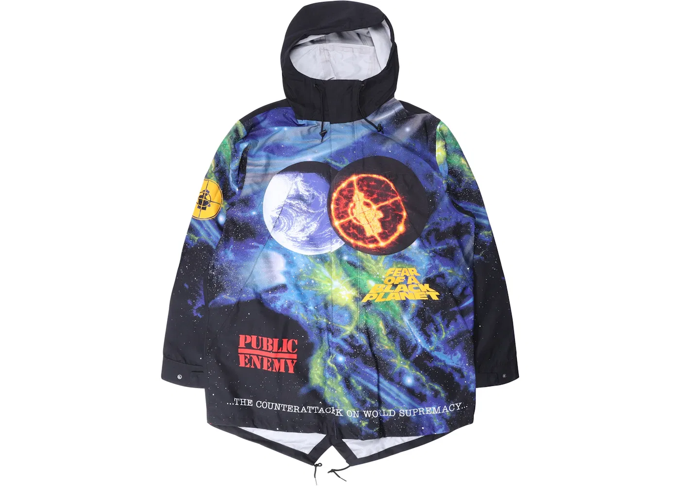 Мужская парка с принтом Supreme UNDERCOVER/Public Enemy Taped Seam Parka, Multi