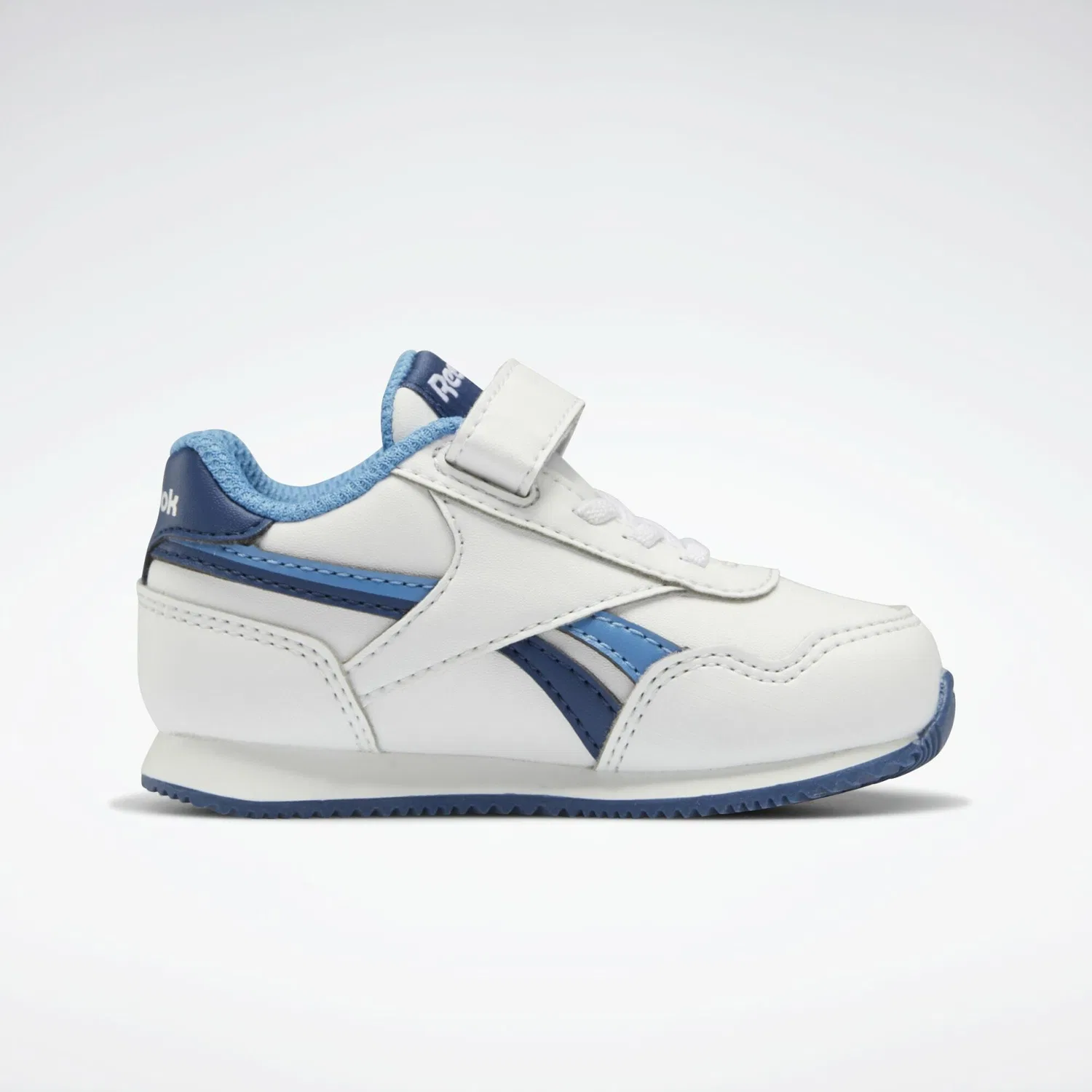 Детские кроссовки с контрастными полосами Royal Classic Jogger 3 Reebok, Weiß Blau — фото 3