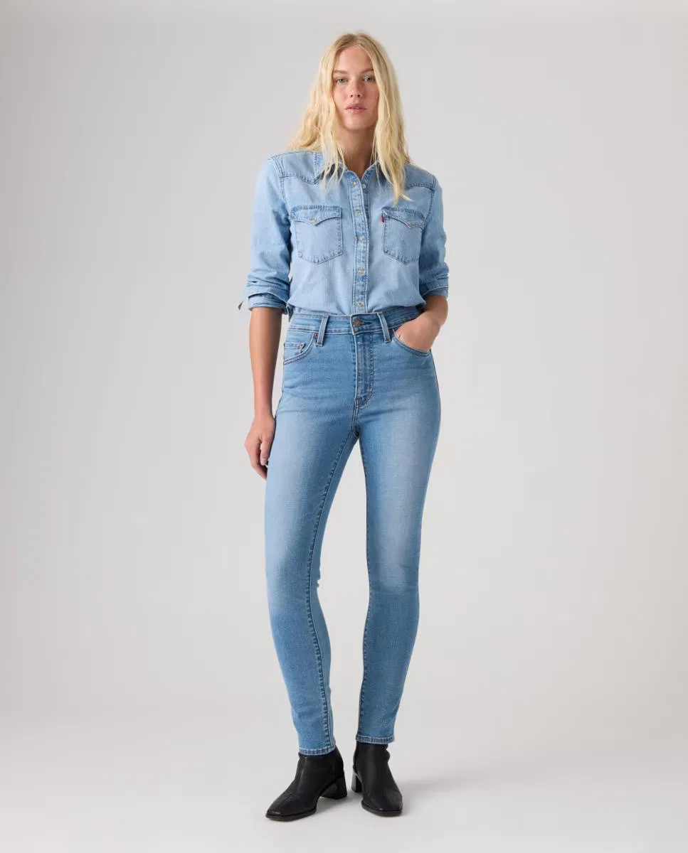 Женское узкие джинсы, Vaquero Pitillo 721 High Rise Skinny Tiro Alto, Levi's, синий