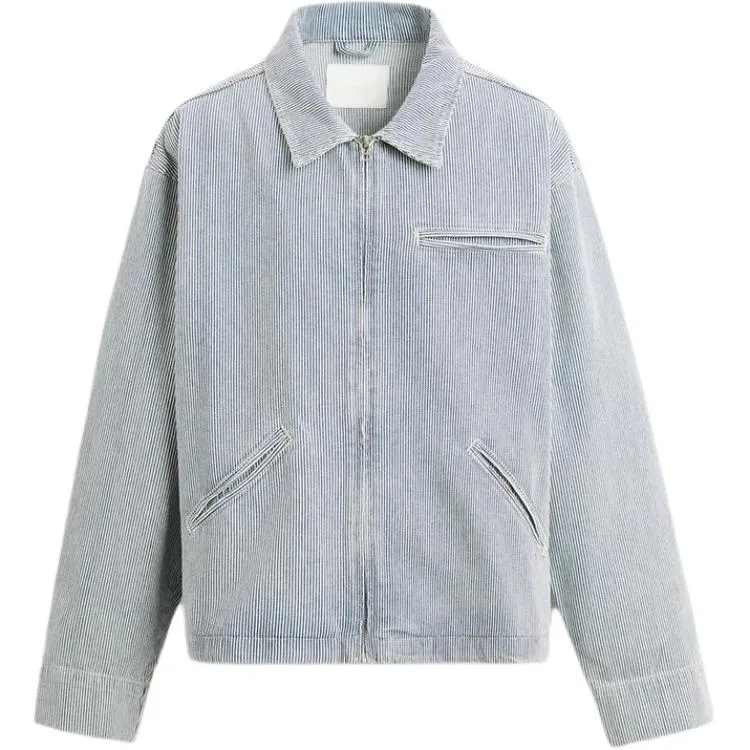 Мужская джинсовая куртка с полосками ZARA, Stripes