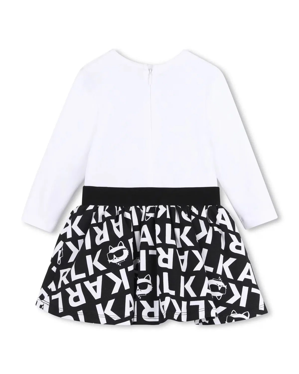 Детское платье для девочек с длинным рукавом Karl Lagerfeld Kids, Multicolor — фото 3