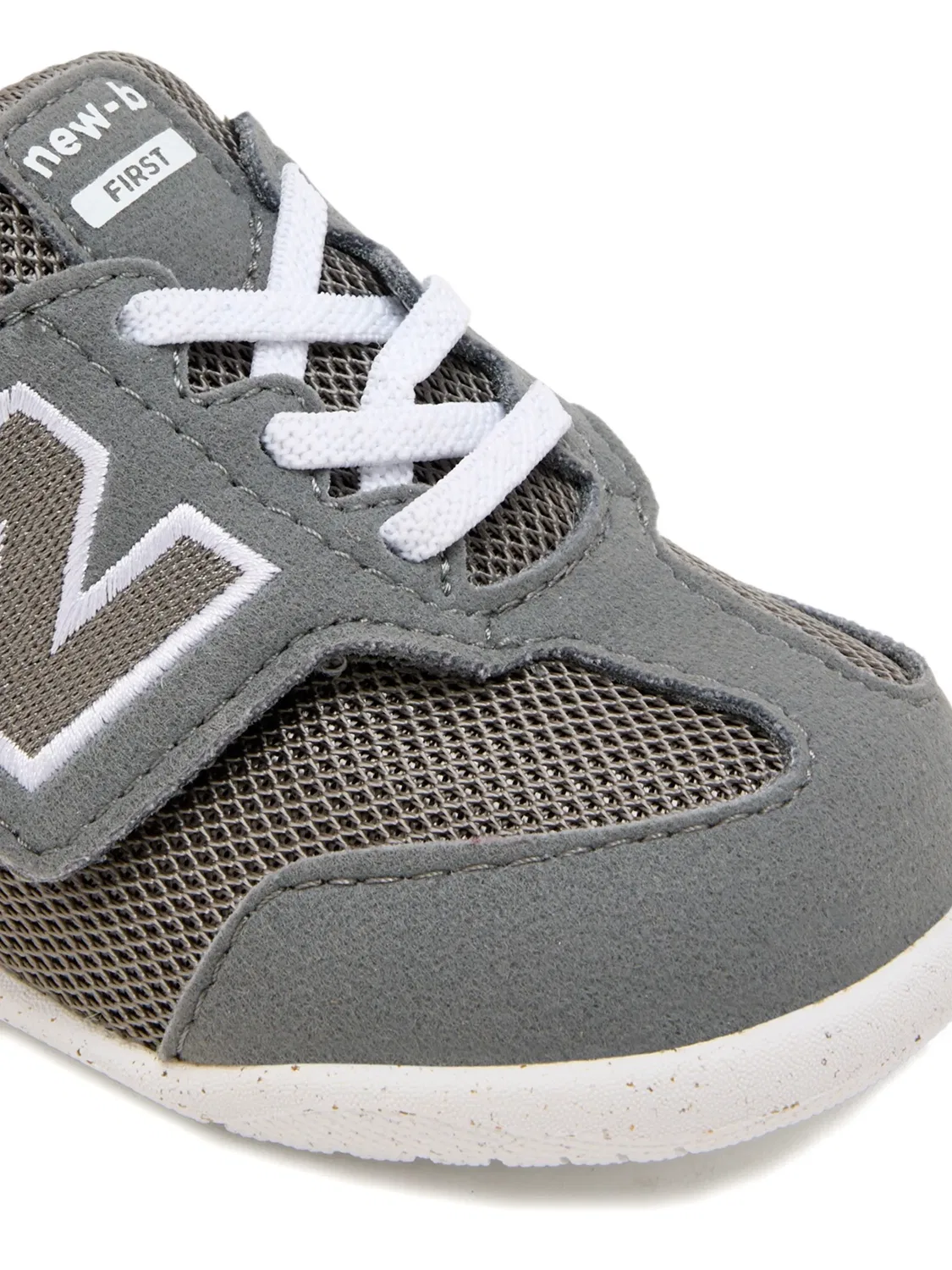 Кроссовки New-B First с нашивкой-логотипом New Balance Kids, серый — фото 4