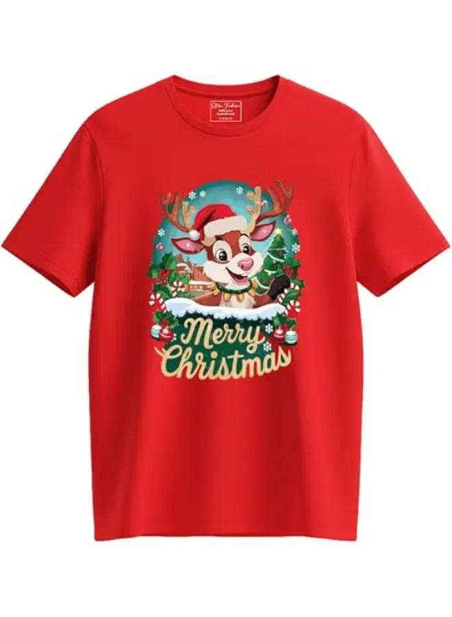 Футболка с принтом Merry Christmas, Sitara Fashions, красный — фото 4