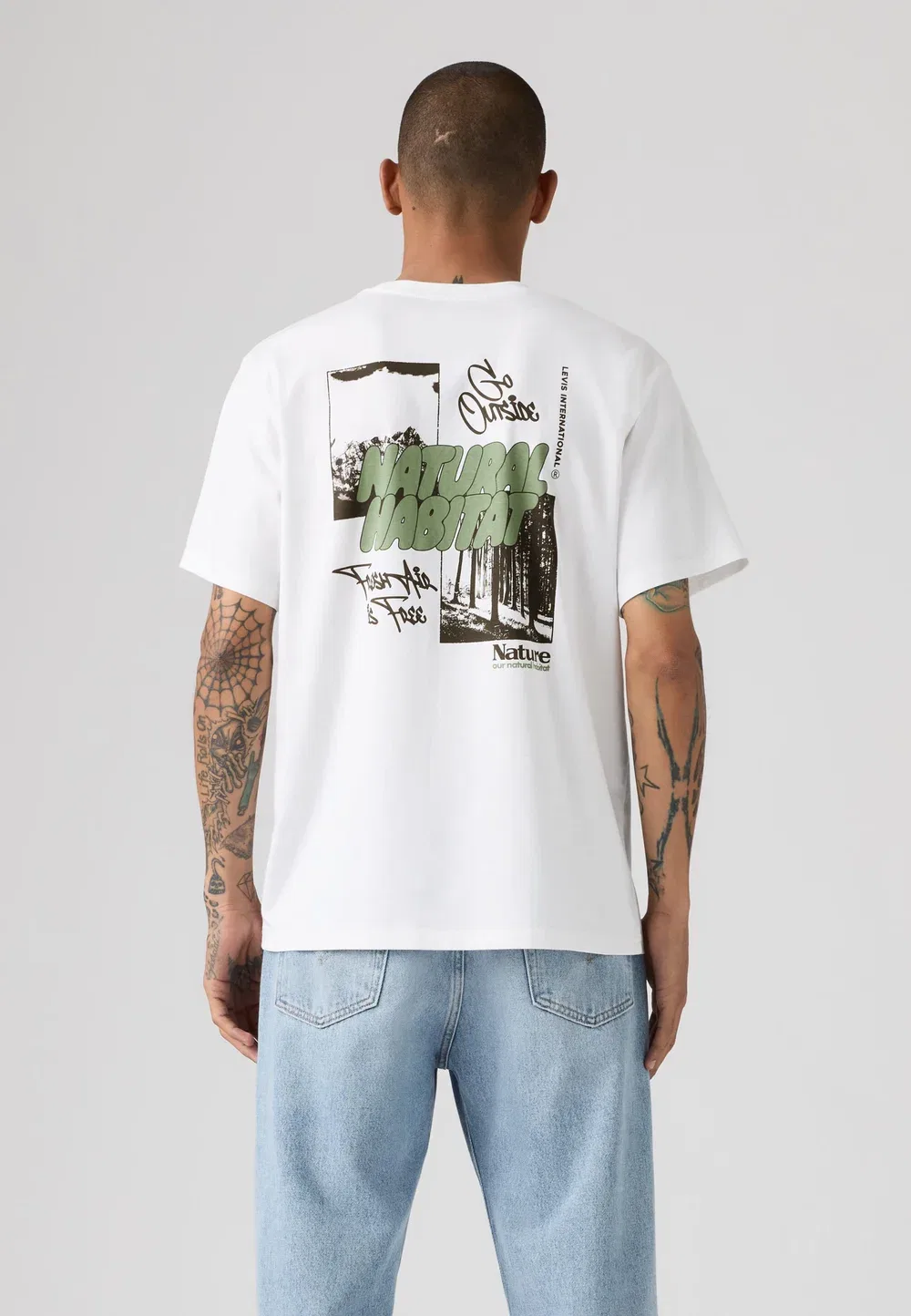 Футболка свободного кроя с принтом Levi'S, Natural Habitat White Plus