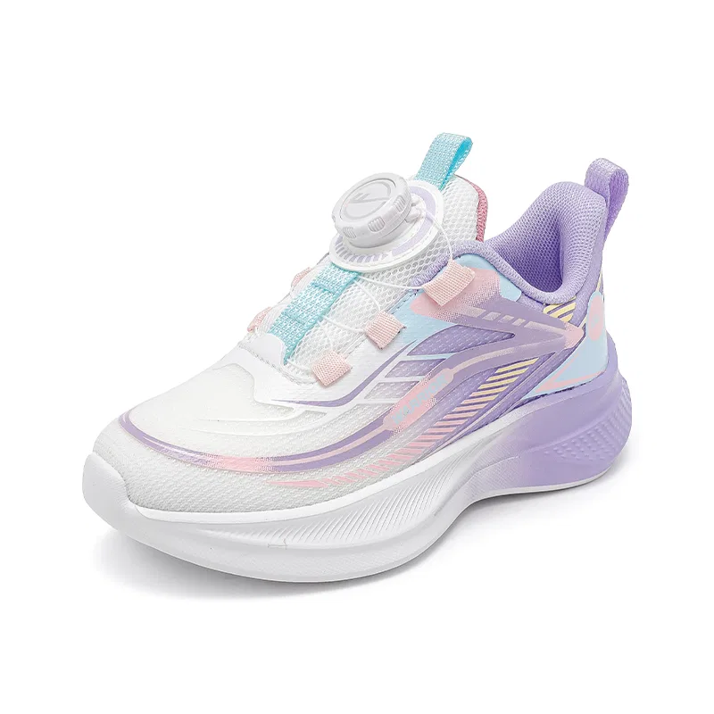 Детские кроссовки с дышащим верхом White Purple WARRIOR