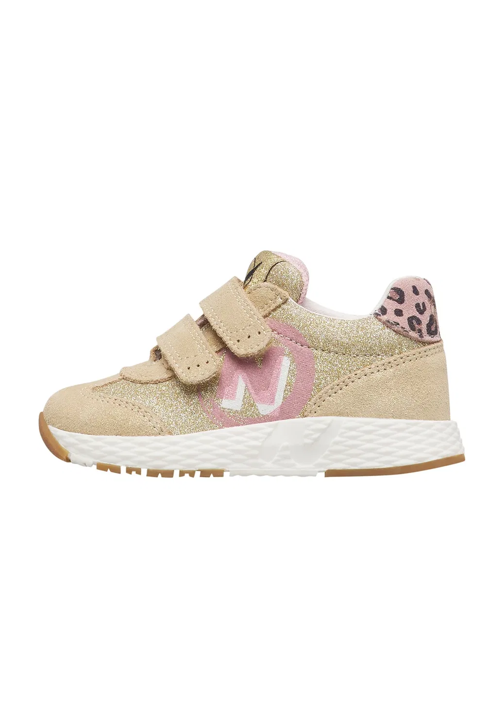 Jesko 2 vl. - детские туфли Naturino, Gold-Coloured White Pink