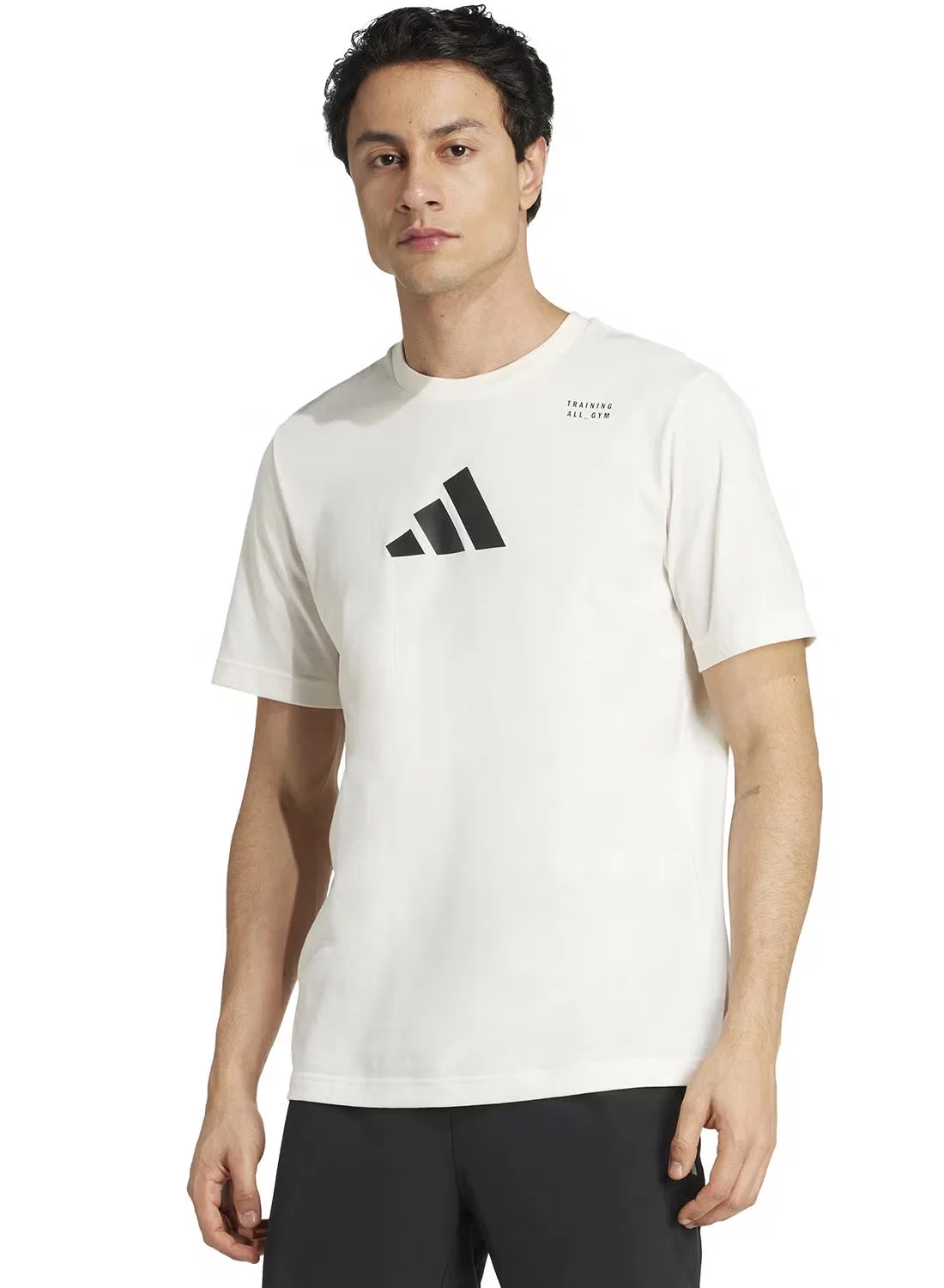 Футболка с принтом для тренировок Adidas, белый