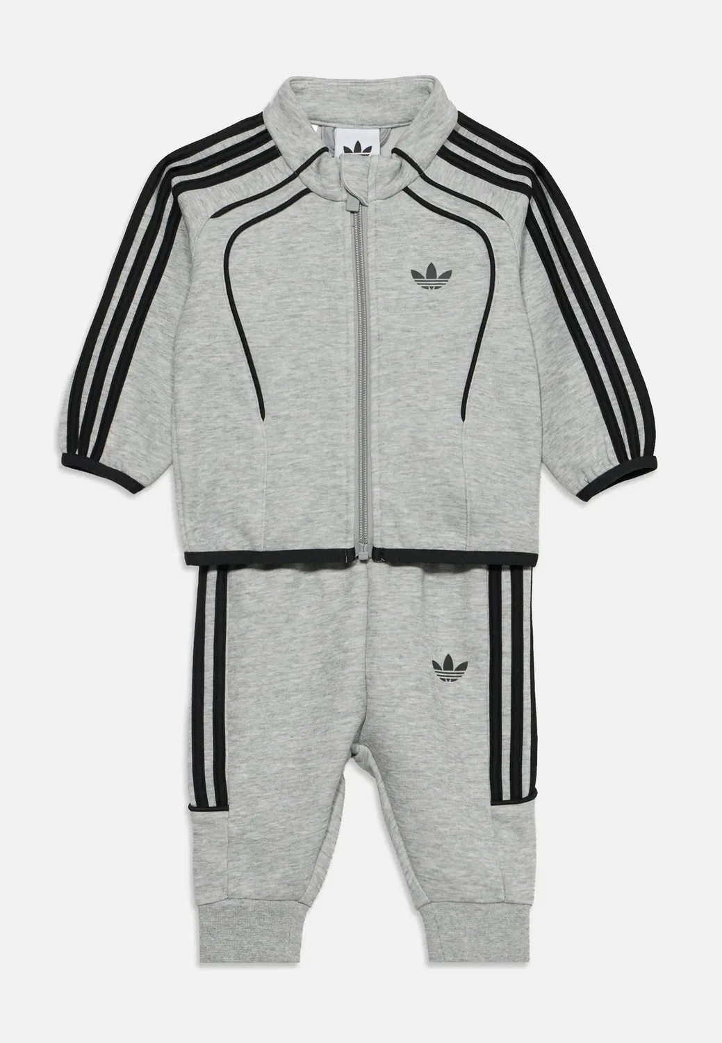 Детский комплект унисекс Spacer - толстовка на молнии Adidas Originals, Medium Grey Heather