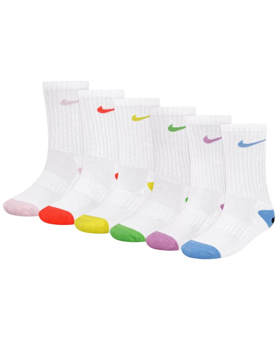 Комплект носков с улыбками из хлопка, 6 пар Nike, Medium Soft Pink