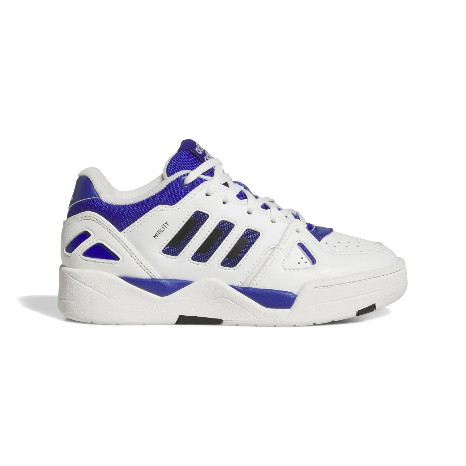 Детские кроссовки для мальчиков с замшевым верхом Midcity Low Adidas, Core White Semi Lucid Blue Core Black — фото 2