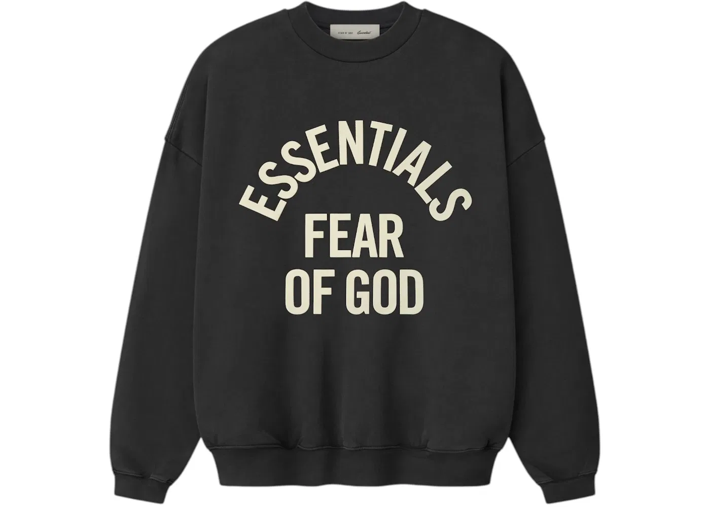 Мужской свитшот с принтом Campus 90's Fear of God, Faded Black