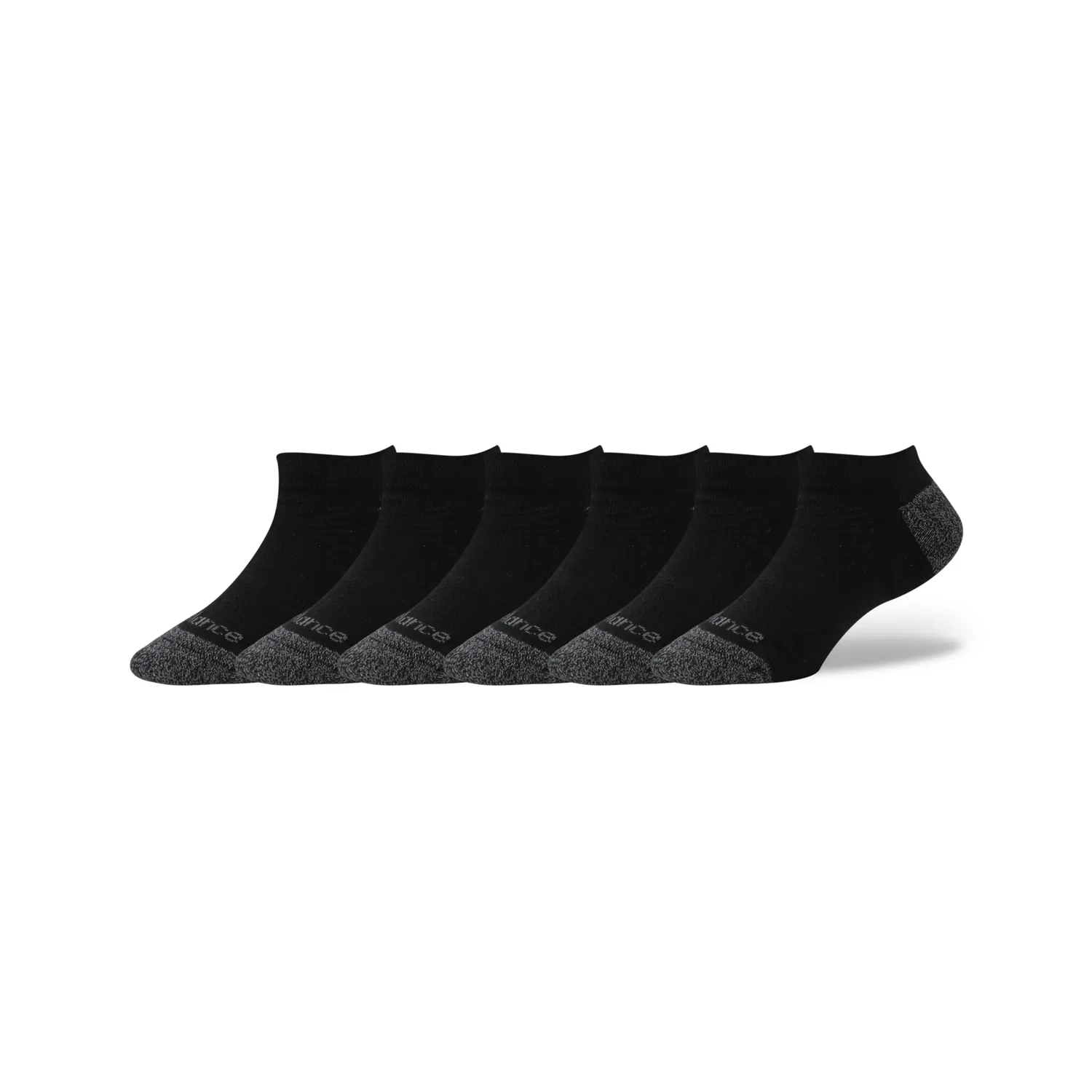 Детские носки-следы с амортизирующей стопой 6 пар New Balance, Black