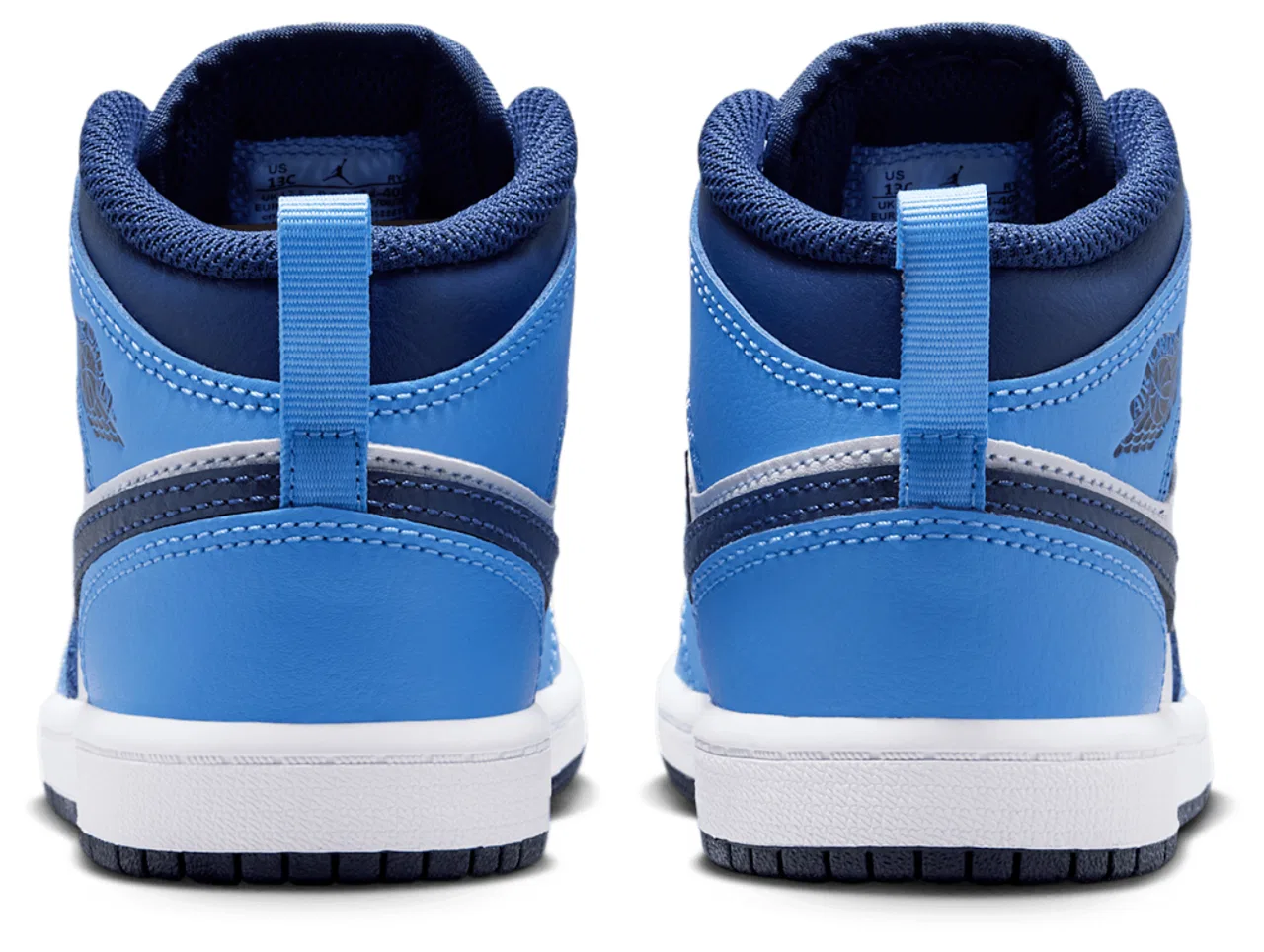 Кроссовки для мальчиков AJ 1 Mid Jordan, цвет Navy/Blue/White — фото 3