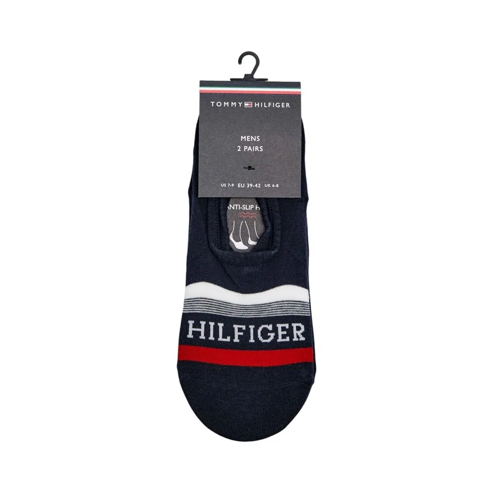 Мужские носки с логотипом 2 пары TH MEN FOOTIE 2P HILFIGER TAB Tommy Hilfiger, Blue — фото 2