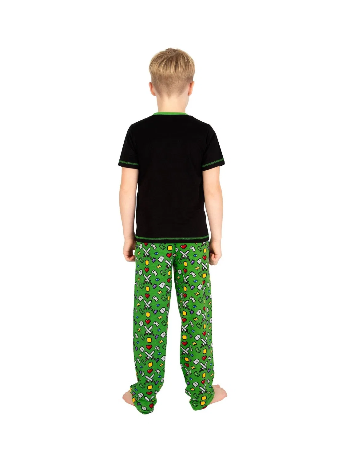 Пижама с игровым принтом, модель Gaming Harry Bear, зеленый — фото 2