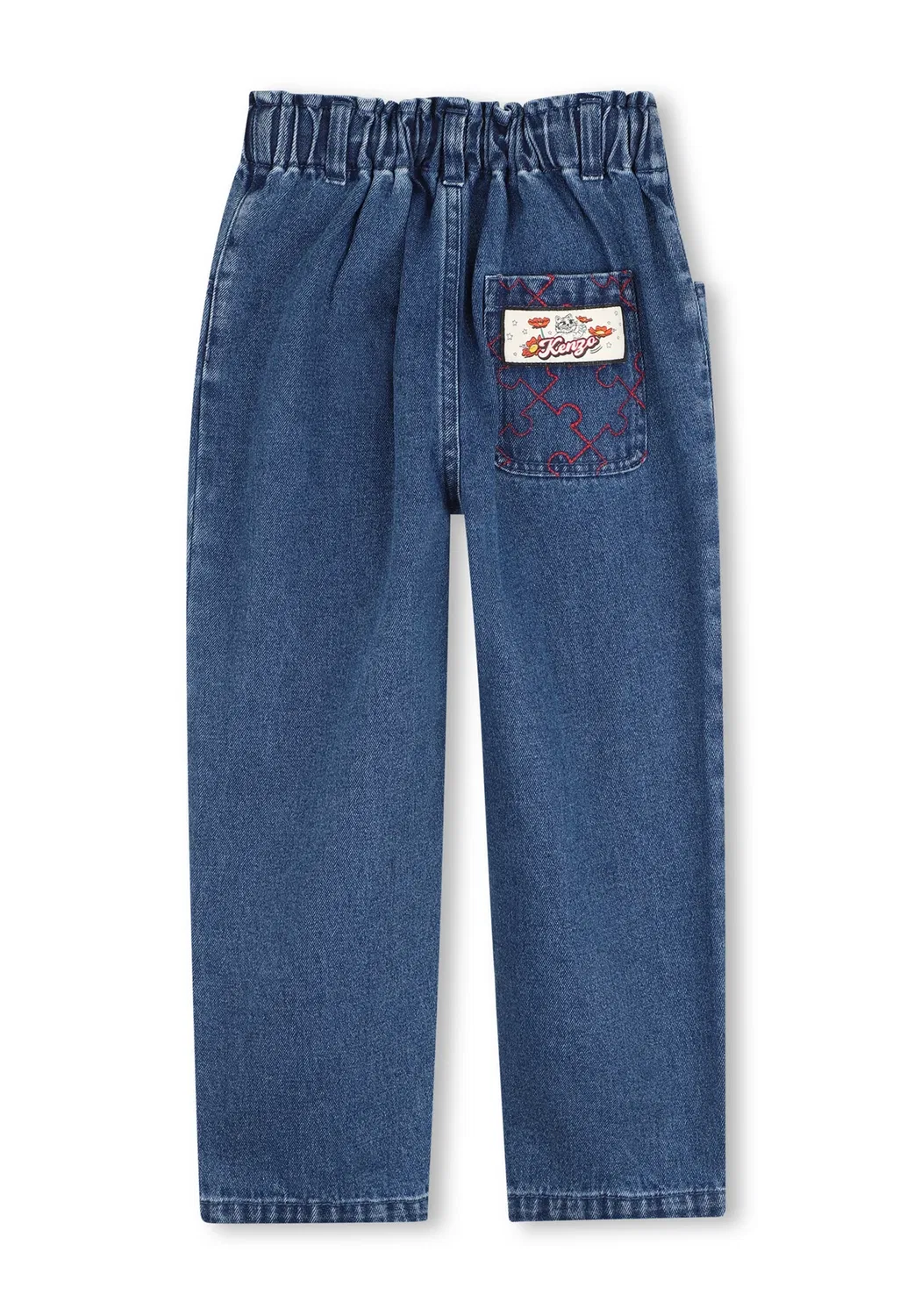 Pantalon en denim - джинсы прямого кроя Kenzo Kids, Dble Stone Brossage — фото 2