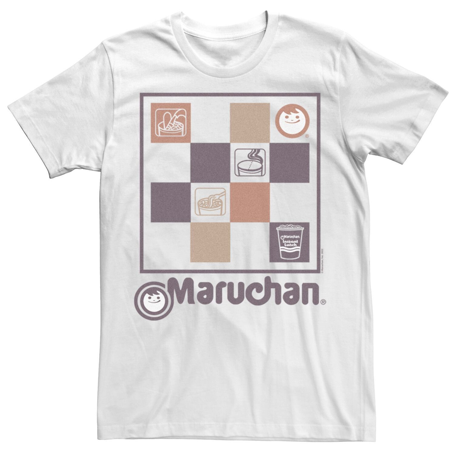 

Мужская футболка Maruchan в клетку с изображением доски Licensed Character