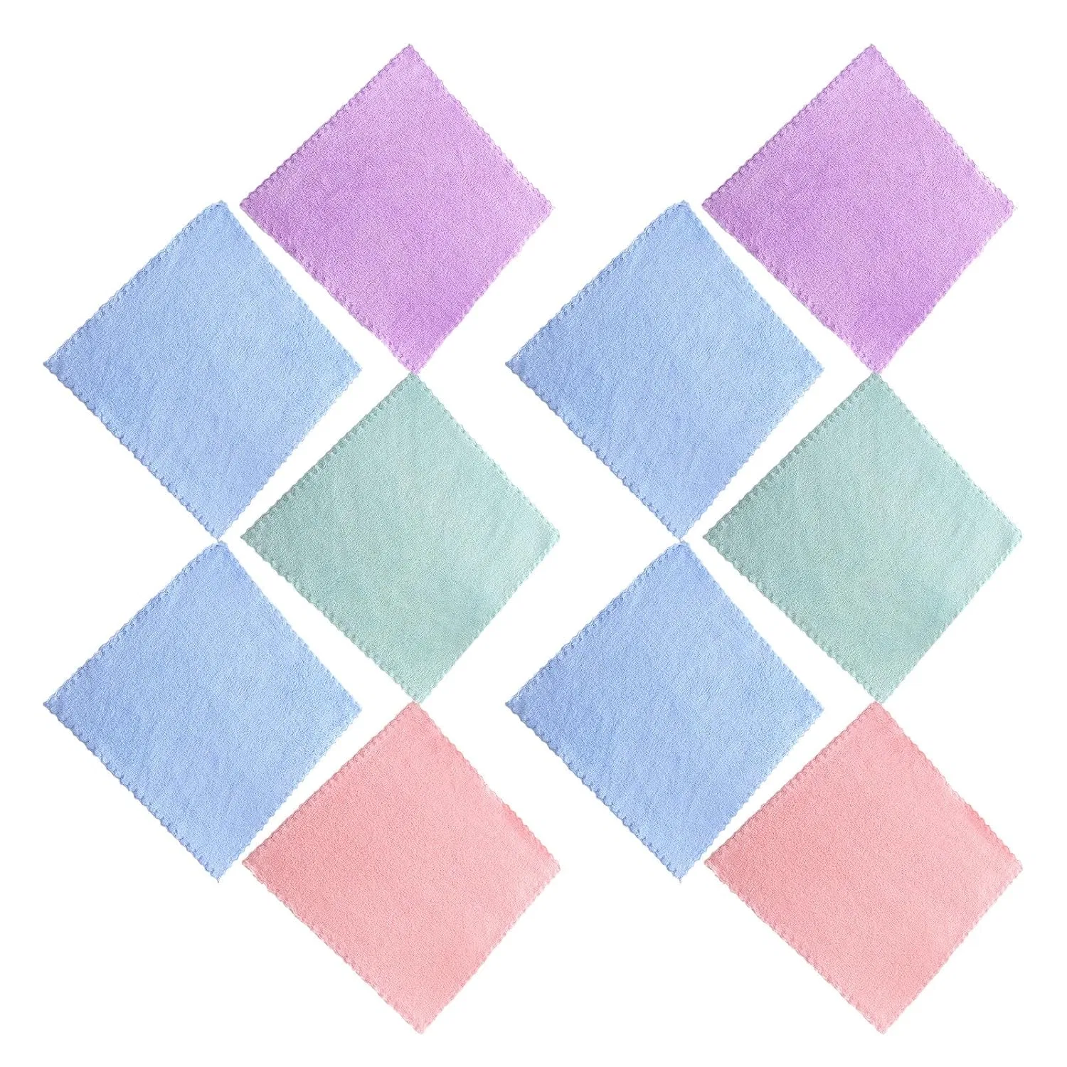 Салфетки для снятия макияжа Hemobllo, 10 шт, микрофибра, 25x25 см