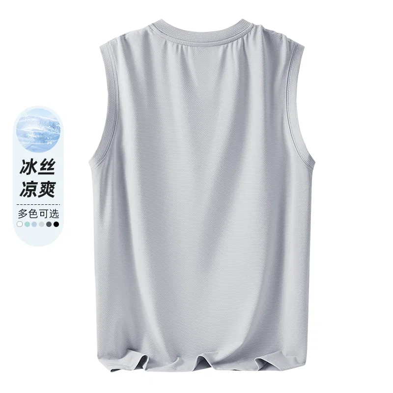 Детский топ без рукавов MINISO, Black (Ma Black and White Smiling Face Chest Logo)+Glacier Blue (Ma Black and White Smiling Face Chest Logo) — фото 4