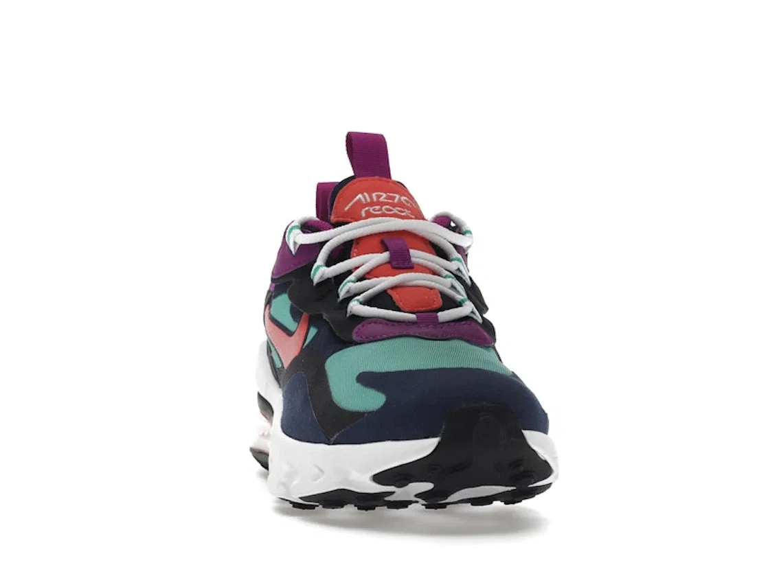 Детские кроссовки Lifestyle Nike Air Max 270 React, Blue Void/Black/Kinetic Green/Magic Ember — фото 2