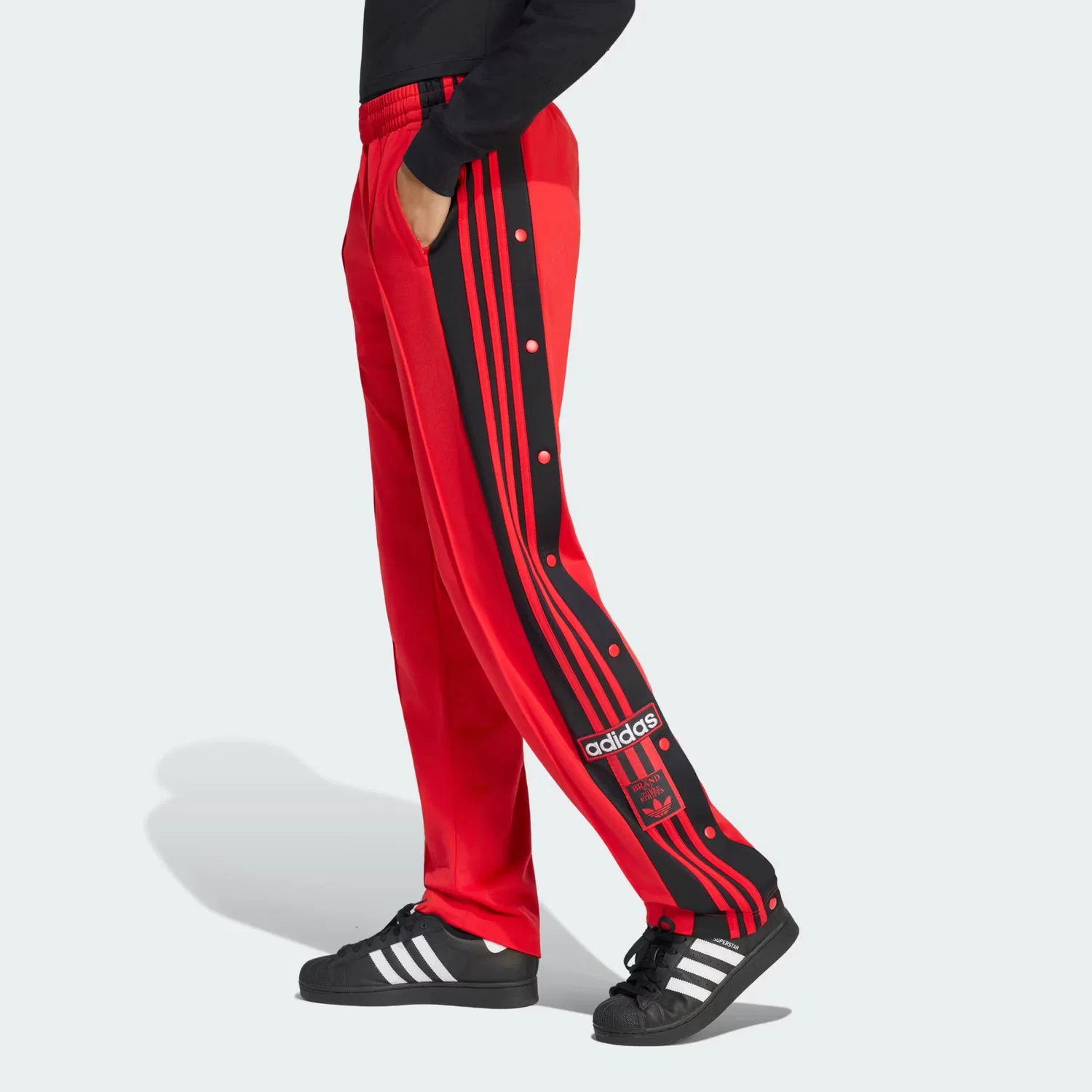 Женские спортивные брюки свободного кроя Adibreak Adidas Originals, красно-черный