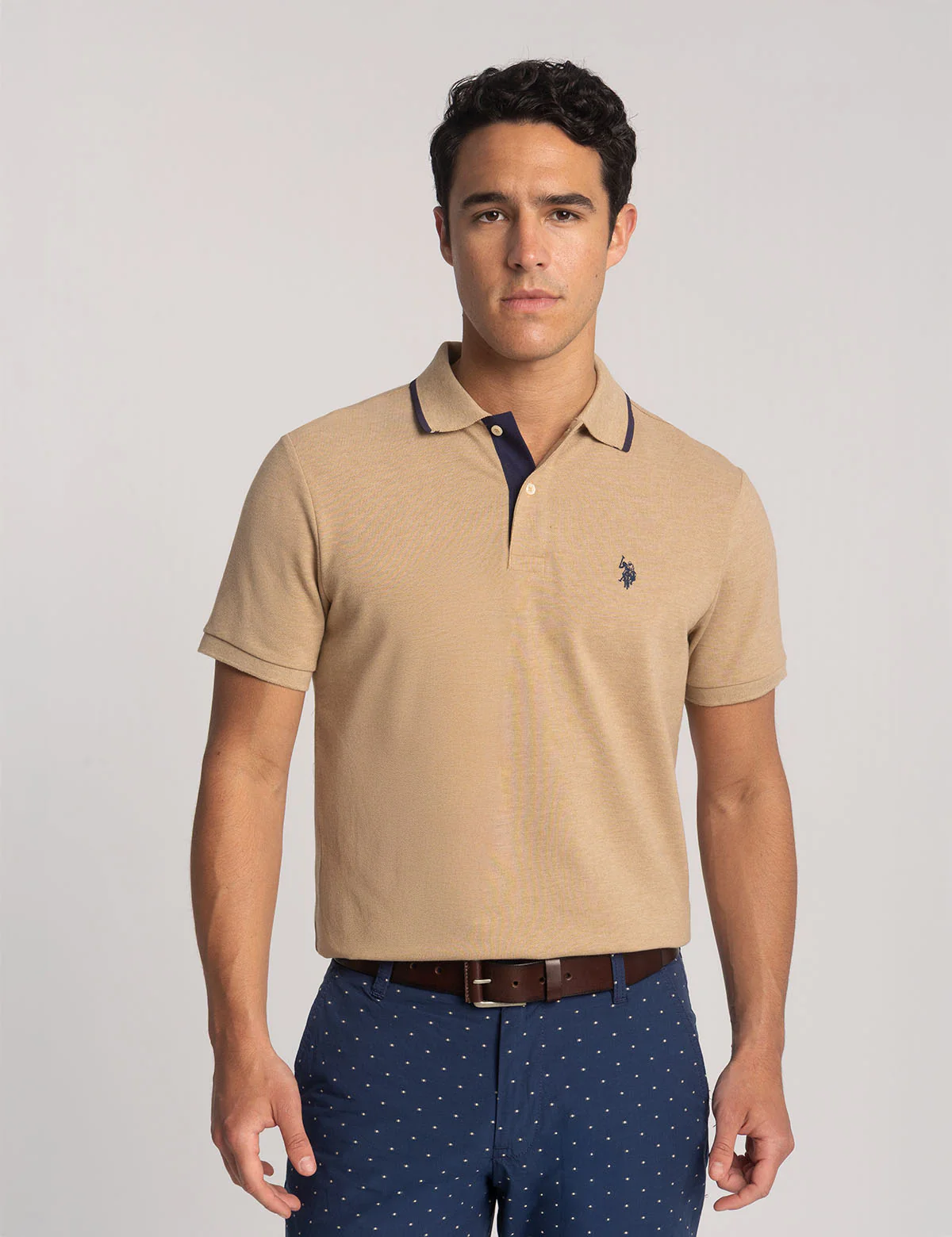 

Футболка поло U.S. Polo Assn. Slim Fit Stretch Pique Solid, хаки