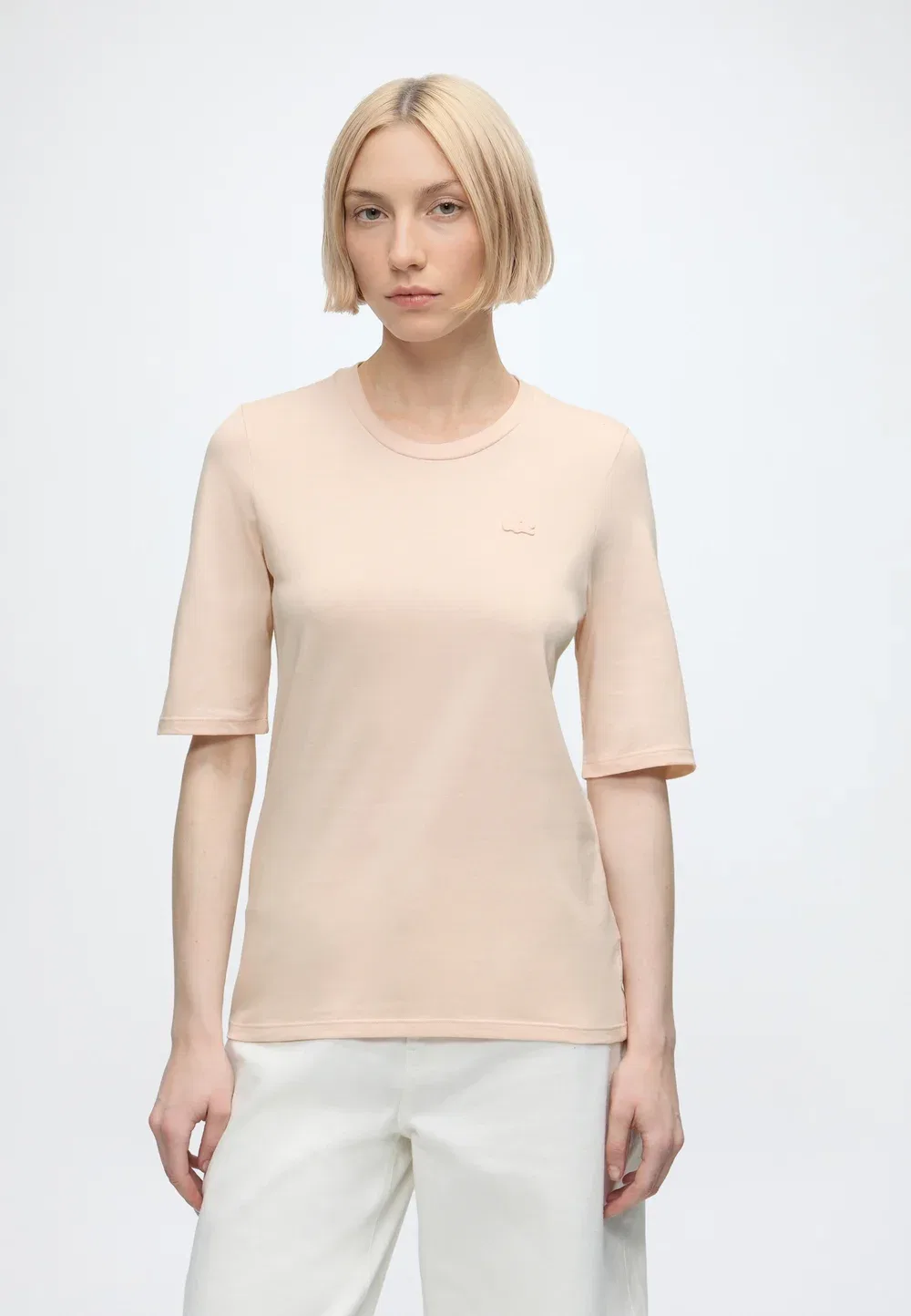 Футболка Lacoste Mansia, однотонная, белая