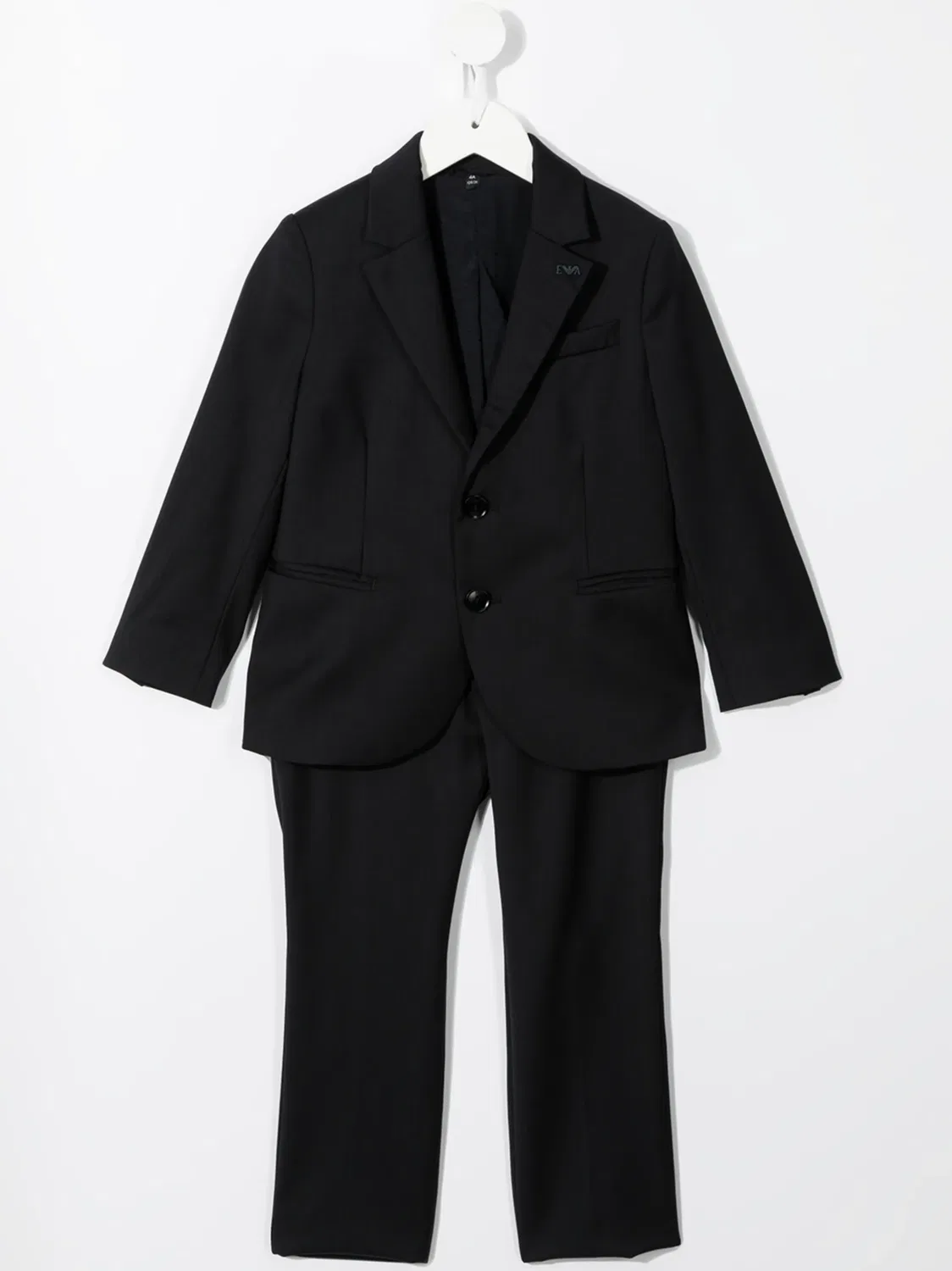 Пиджак из шерсти с одним рядом пуговиц Emporio Armani, черный — фото 2