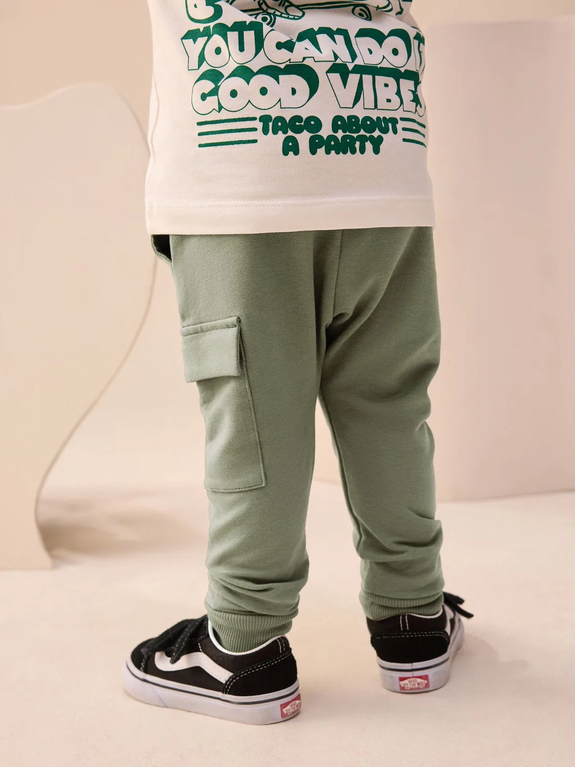 Джоггеры утилитарные зауженные, хаки Next, Khaki Green — фото 3