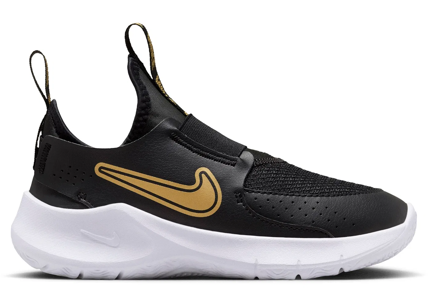 Детские кроссовки с гибкой подошвой Nike Flex Runner 3 Nike, Black/White/Metallic Gold