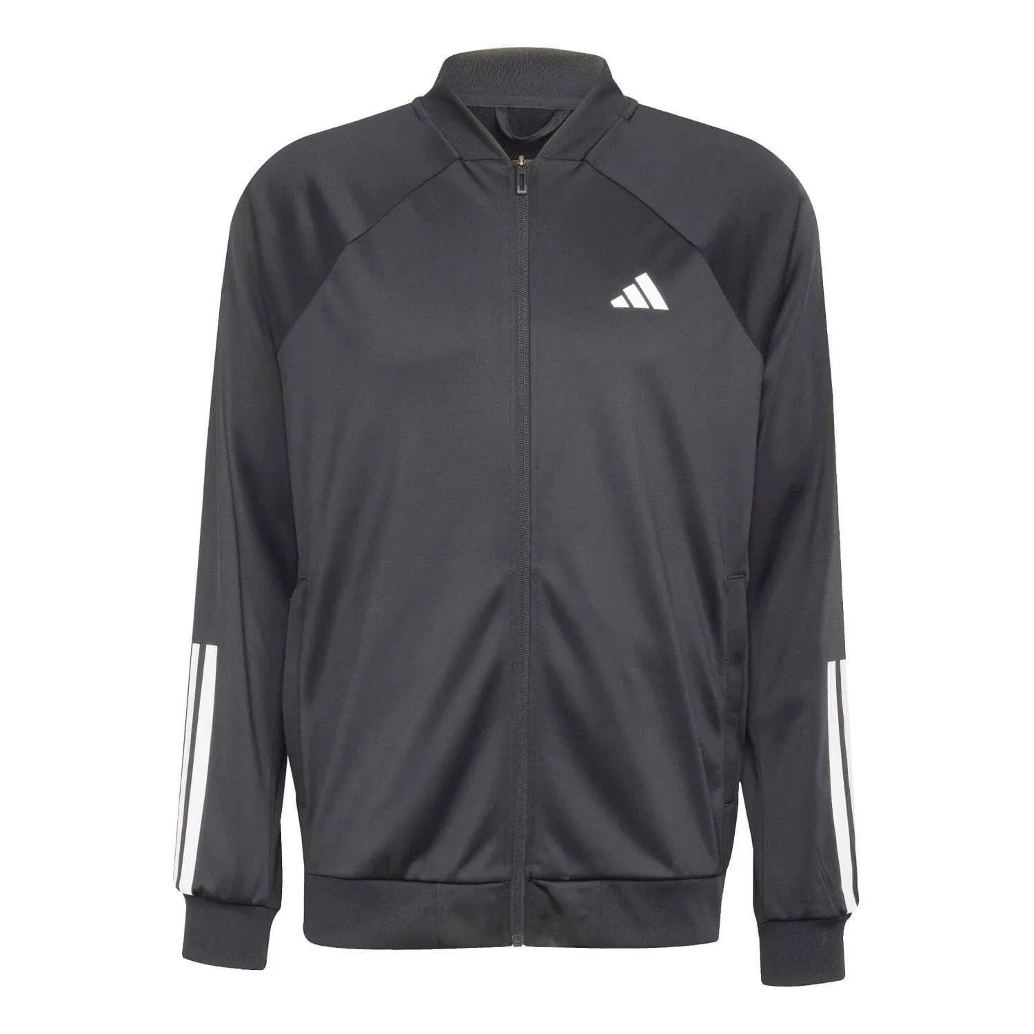 Мужская трикотажная куртка Adidas 3 Stripes, Schwarz Weiss — фото 4
